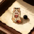 Retro cat bartender enamel pin cute animal brooch badge for clothes bags accessories - Ragdoll Cat with Bow