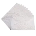 Elegant white laser-cut hollow lace wedding invitation pocket cards set for marriage - White Shell