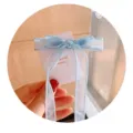 Eleganter hellblauer Chiffon-Schleifen-Haarclip für Mädchen-Frisuren und Accessoires - Quaste Haarklammer / Blau