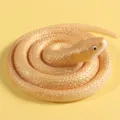 Serpente finto in gomma dorata per scherzi del primo aprile e decorazione giardino - Serpente a Testa Rotonda / 70 cm / Oro