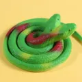 Giocattolo serpente di gomma verde realistico a due teste per divertenti scherzi - Double-headed Round Head Snake / 73cm / Verde