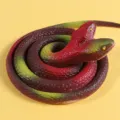 Giocattolo realistico a due teste di serpente in gomma per scherzi e spaventapasseri. - Double-headed Round Head Snake / 73cm / Caffè