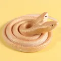 Variante realistica del serpente di gomma dorata a due teste per scherzi e burle - Double-headed Round Head Snake / 73cm / Oro
