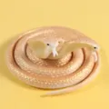 Giocattolo realistico di serpente di gomma dorato a due teste per scherzi divertenti - Cobra a due teste / 73cm / Oro
