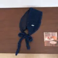 Einfarbiges warmes Fleece Ohrwärmer Stirnband mit Bindebändern für Damen im Winter. - Einheitsgröße / Marineblau