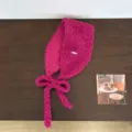 Koreanischer pinker flauschiger Strick Ohrenwärmer Schal Winter warmer Plüsch Ohrenschützer - Einheitsgröße / Himbeerrot