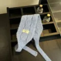 Koreanischer Zopfstrick Ohrenschuetzer Winter warmer geflochtener Stirnband Damen blau - Einheitsgröße / Blau