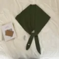 Mujer 100% lana tejida bufanda triangular elegante chal de atar otoño invierno cálido abrigo. - Verde Oscuro