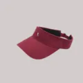 Maroon empty top sun hat with white letter R embroidery, ideal for summer outdoor protection. - M (56-58cm) / Burgundy
