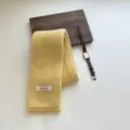 Gelber Strickschal aus reiner Wolle für Damen, weicher einfarbiger warmer Winterschal. - Gelb