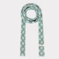 Koreanischer Stil Rautenmuster Strick langer Schal, lässiger warmer Damenhalswärmer neu. - 7.5X170cm / Seeblau