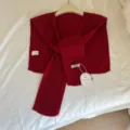 Koreaanse vintage rode gebreide valse mouw sjaal trui accessoire vrouwen winter mode - Rood