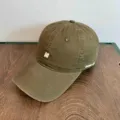 Gorra de béisbol de algodón estilo coreano con letra N bordada, sombrero de sol casual curvado. - M (56-58cm) / Café