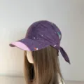 Gorra de béisbol retro americana morada con salpicaduras de pintura sombrero de sol. - M (56-58cm) / Púrpura Graffiti