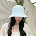 Lightweight breathable sun protection fisherman hat summer quick drying basin sun hat women - M (56-58cm) / Blue