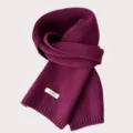 Dark purple solid color knitted winter scarf, cozy wool material, perfect daily warm accessory. - Lilac Purple
