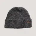 Dark grey winter knitted beanie warm wool hat casual stylish slouchy knit cap for women. - Dark Gray Hat