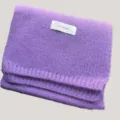 Lila gestrickter Winterschal für Damen, kuscheliger weicher warmer einfarbiger Halswärmer. - Lila