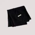 Sciarpa incrociata in maglia nera da donna inverno calda accogliente bottone scaldacollo moda - 1# Nero
