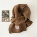 Brauner Strickschal für Damen Herbst Winter warm gemütlich dick weich stilvoll Schal neu - Braun