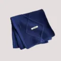 Sciarpa incrociata in maglia blu scuro con motivo a rombi, scaldacollo elegante e caldo. - 3# Blu Marino