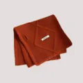 Behaglicher rostbrauner Strickschal für Damen, stilvolles Rautenmuster Winter warmer Kragen. - 8# Orange