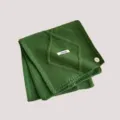 Dunkelgrüner Strick-Knopf-Schal, stilvoller warmer Halswärmer für Damen und Paare. - Grasgrün