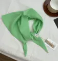 Sciarpa triangolare verde in maglia 100% lana per donna, foulard invernale caldo. - Verde Acqua