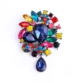 Kleurrijke kristal glas broche strass vintage revers speld mode kleding sieraden accessoire - Veelkleurige Waterdruppel