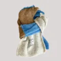 Korean style colorblock knit scarf, soft and warm winter neck warmer for women! - 25X170cm / Blue Beige Patchwork
