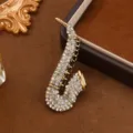 Vintage saxophone rhinestone brooch pin, elegant crystal musical instrument coat jewelry accessory for women. - Musical Instrument Series - Saxophone