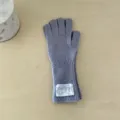 Damen einfarbig gestrickte Touchscreen Handschuhe warme Winterhandschuhe grau blau Stil - M / Blau und Violett