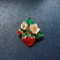 Leuke aardbei bloem emaille broche dames mode stijlvolle kleding sjaal accessoire - Stijl Bloem Aardbei