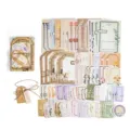 Lot de matériel de scrapbooking vintage, papier rétro et autocollants pour journal. - Ombre du Miroir