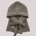 Koreanische Art gestrickte Sturmhaube Winter warme Kapuzenschal Frauen Ohrschutz Mütze - M (56-58cm) / Braun