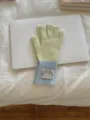Cozy colorblock knit gloves for women, warm winter thermal fleece gloves with stylish cuff label. - One Size / Yellow Blue