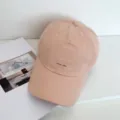 Koreanischer Stil weiche Top Baseballkappe für Damen, lässige Pfirsichrosa Buchstaben Mütze. - M (56-58cm) / Hellrosa