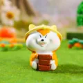 Cute Shiba Inu working figurine resin ornament for car dashboard interior cute desktop decoration toy - 19799 Hardworking Shiba
