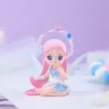 Mignonne figurine fée des fleurs dessin animé résine ornement déco chambre jouet cadeau - Cheveux roses - position assise (-3)
