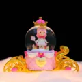 Roze koets sneeuwbol muziekdoos met schattige pop en licht, creatief verjaardagscadeau voor meisjes. - Magisch Meisje (2051) / M / Roze