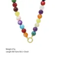 Bunte Perlenkette mit goldenem runden Verschluss mehrfarbige Harzperlen Modeschmuck Artikel - Kette Ohne Anhänger / Mischfarben