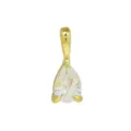 Vergoldeter Kupfer Tropfen Zirkonia Anhänger DIY Halskette Schmuck Geschenk Zubehör - April Geburtsstein Anhänger Nur / Gold