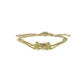 Vergoldetes Doppelboxkettchen Armband mit Herzanhänger und zwei schönen Kinder-Charms. - Zwei Jungen Stil / Gold