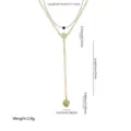 Collier Y doré élégant avec pendentif cœur en zircon, bijou de mode tendance pour femme. - Style 4 Cœur