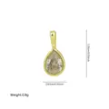 Ciondolo dorato in zircone cubico a forma di pera gioiello minimalista accessorio DIY - Stile 7-Forma a Goccia