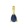 Kupfer vergoldeter tropfenformiger blauer Geburtsstein Anhanger Halskette Variante - September Geburtsstein Anhänger Nur / Gold