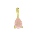 Vergoldete tropfenförmige rosa Geburtsstein Anhänger Halskette für Damen DIY Schmuck Geschenk - Oktober Geburtsstein Anhänger Nur / Gold