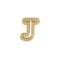 Gold Plated Cubic Zirconia Letter J Pendant Charm DIY Jewelry for Personalized Bracelet - Letter J / Pendant Only / Gold