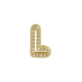 Gold-Plated Brass Letter L Pendant Sparkling Cubic Zirconia Paved DIY Jewelry Accessory - L / Pendant Only / Gold