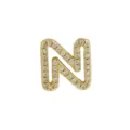 Gold Paved Zircon Letter N Pendant Charm for DIY Bracelet Jewelry Making Accessories - Letter N / Pendant Only / Gold